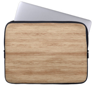 Natural Light Oak Wood Grain Texture Laptop Sleeve
