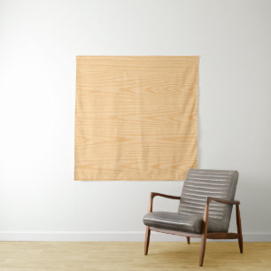 Natural Light Oak Wood Grain Texture Tapestry