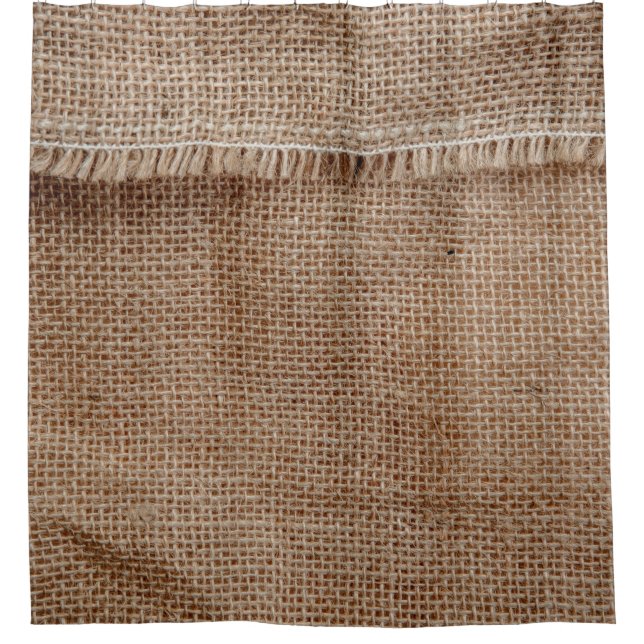 Natural line texture backgroundcoffee, sack, abstr shower curtain (Front)