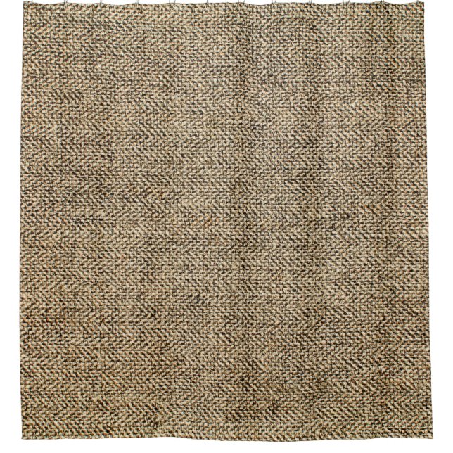 Natural linen backgroundbackground, bagging, beige shower curtain (Front)