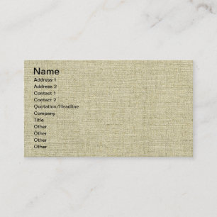 Natural Linen Canvas Texture Business Card