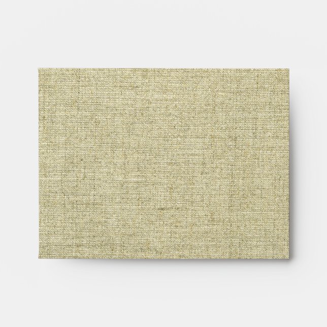 Natural Linen Canvas Texture Envelopes (Front)