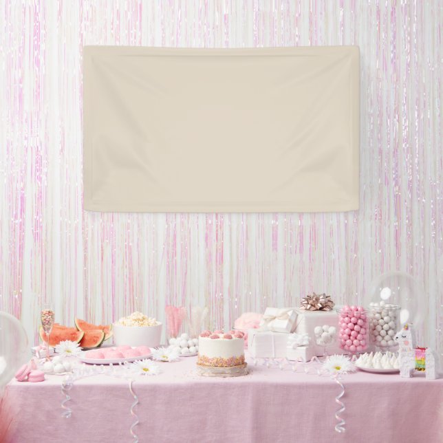 Natural Linen Solid Colour Banner (Party)