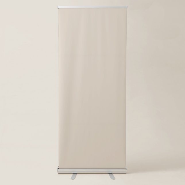 Natural Linen Solid Colour Retractable Banner (Front)