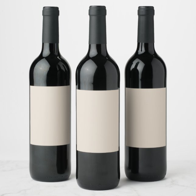 Natural Linen Solid Colour Wine Label (Bottles)