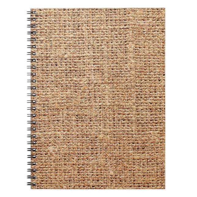 Natural linen texture as background notebook (Front)