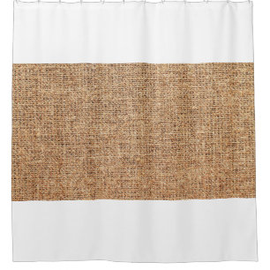 Natural linen texture as background shower curtain