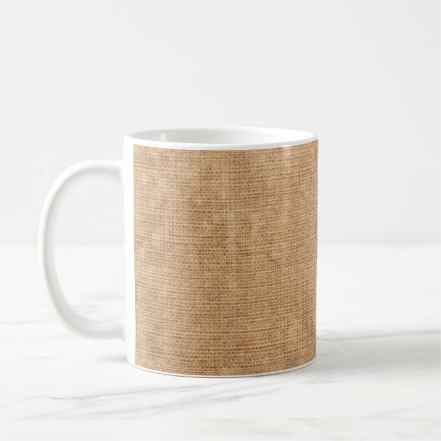 Natural linen texture as backgroundbagging, beige, coffee mug (Left)