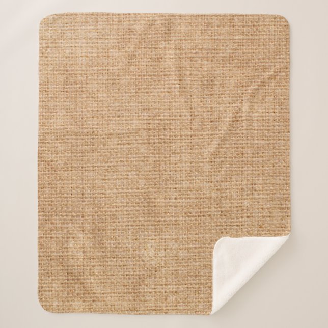 Natural linen texture as backgroundbagging, beige, sherpa blanket (Front)