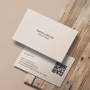 Natural Linen Texture Business Card