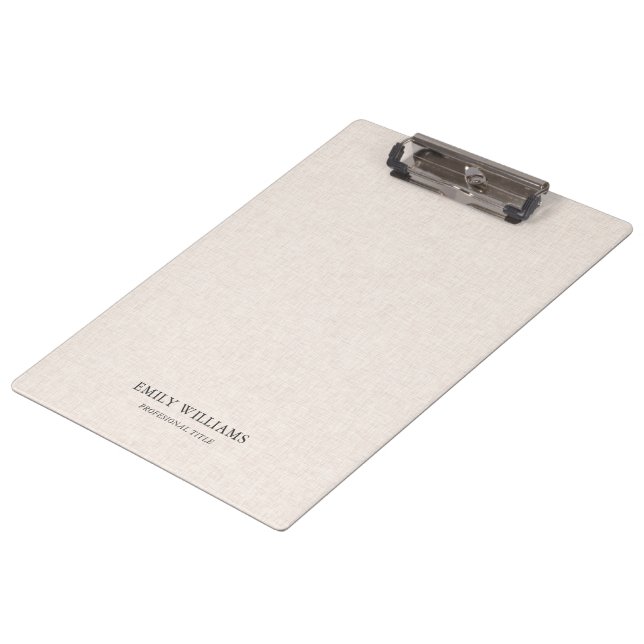 Natural Linen Texture Clipboard (Angled)
