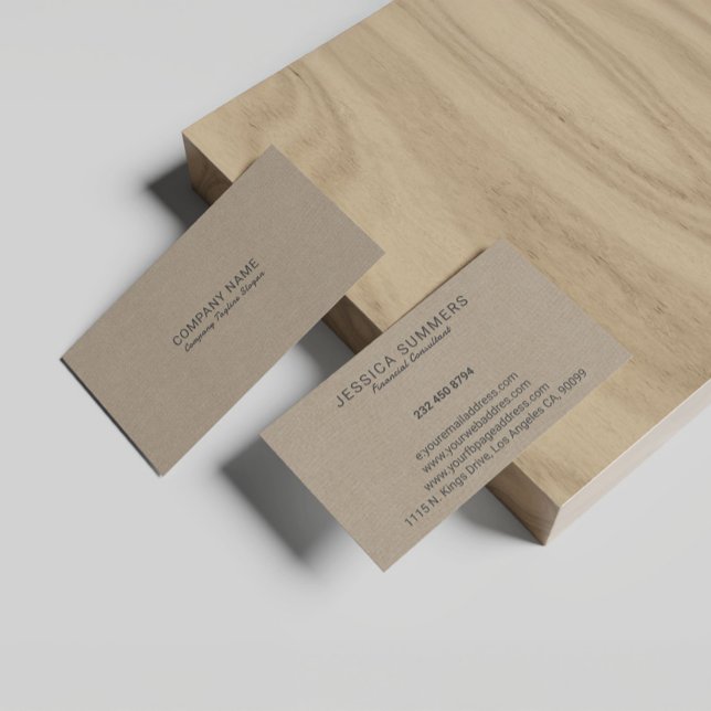 Natural Linen Texture Fabric Business Card (Creator Uploaded)
