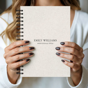 Natural Linen Texture Notebook