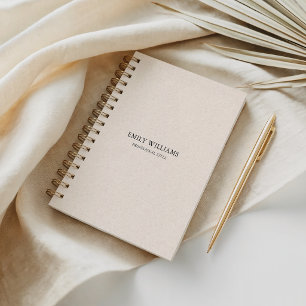 Natural Linen Texture Notebook