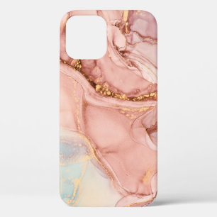 Natural luxury abstract fluid art painting in alco iPhone 12 case