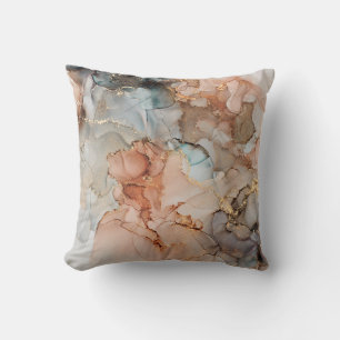 Natural luxury abstract fluid art painting in alco cushion