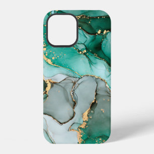 Natural luxury abstract fluid art painting in alco iPhone 12 case