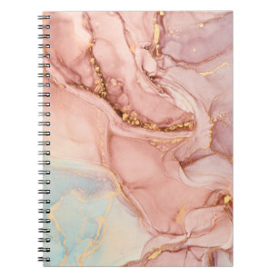 Natural luxury abstract fluid art painting in alco notebook