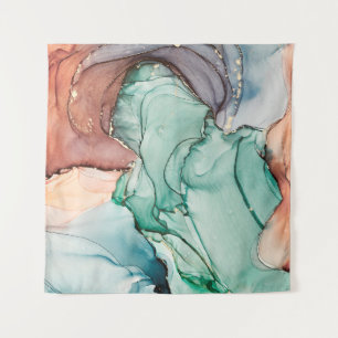 Natural luxury abstract fluid art painting in alco tapestry