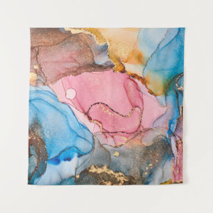 Natural luxury abstract fluid art painting in alco tapestry