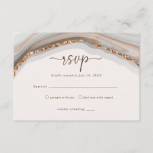 Natural Marble Agate RSVP Enclosure Card