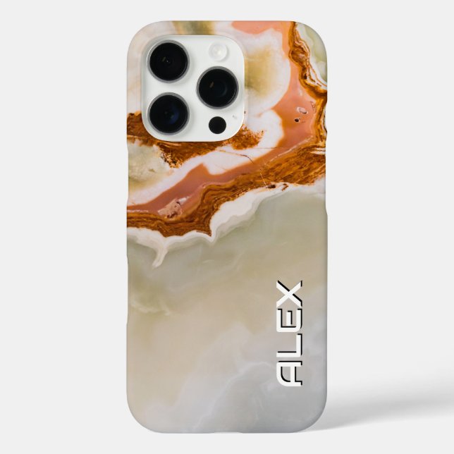 Natural Marble with Rust Ripple – Organic Stone Case-Mate iPhone Case (Back)