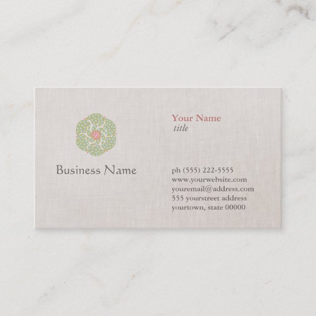 Natural Medicine Profession Business Card (Front)