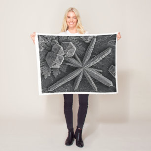 Natural Mineral Rock Crystals And Stones Art Fleec Fleece Blanket