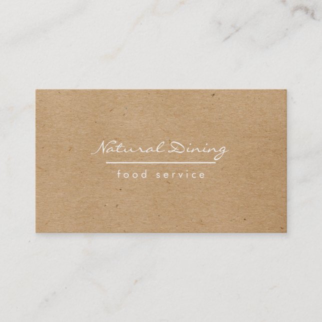 Natural Minimalist Brown Speckled Business Card (Front)