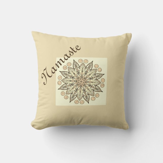 Natural Namaste Mandala Cushion (Front)