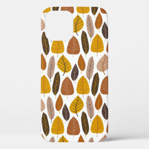 Natural neutral colors leaves seamless pattern vec iPhone 12 case