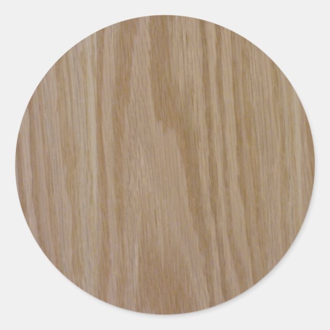Natural Oak (Photo print of) Classic Round Sticker (Front)