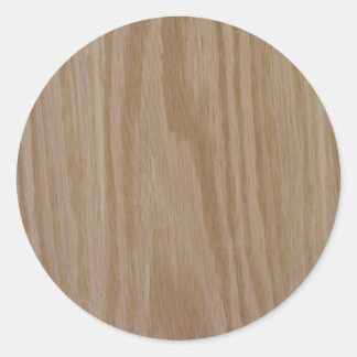 Natural Oak (Photo print of) Classic Round Sticker