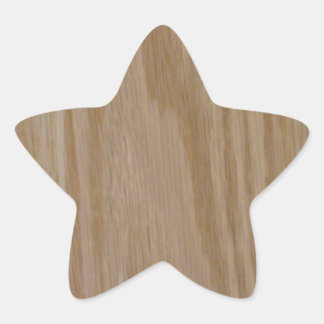 Natural Oak (Photo print of) Star Sticker