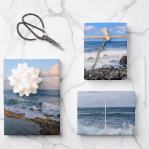 Natural Ocean Hawaiian Landscape Photo Wrapping Paper Sheet