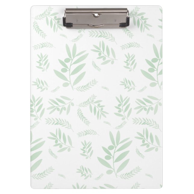 Natural olive branch pattern clipboard (Front)