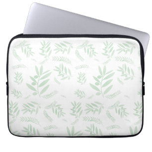 Natural olive branch pattern laptop sleeve