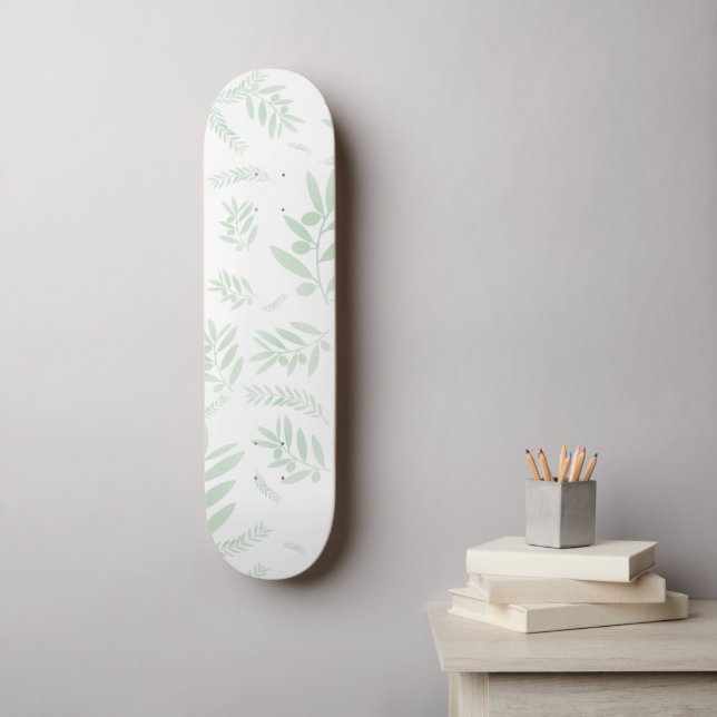 Natural olive branch pattern skateboard (Wall Art)