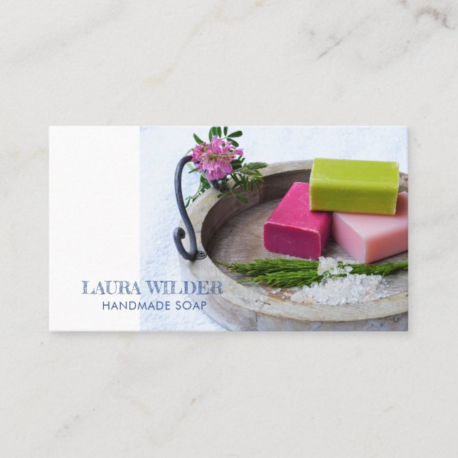 Natural Organic Artisan Handmade Soap Maker Business Card (Front)