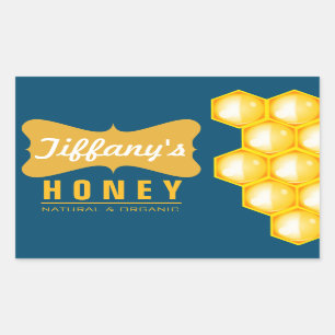 Natural Organic Honey Pure Honey Farm Honey Rectangular Sticker