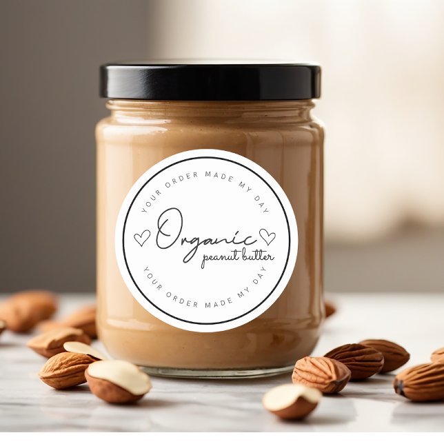 "Natural Organic Nut Butter Sticker | Custom  (Creator Uploaded)