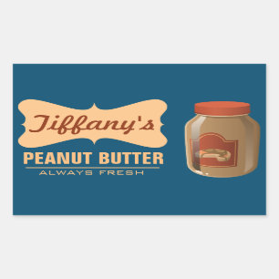 Natural   Organic Peanut Butter   Handmade Butter Rectangular Sticker