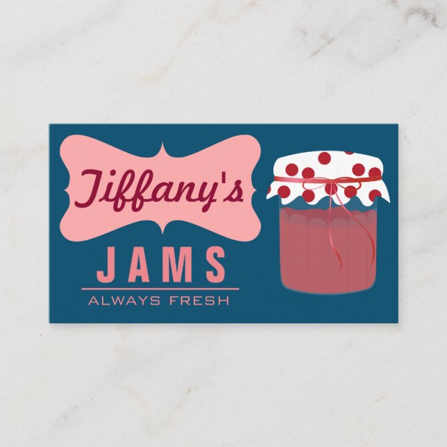 Natural Organic | Strawberry Jam | Handmade Jams Business Card (Front)