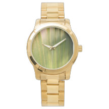 natural palm gold watch