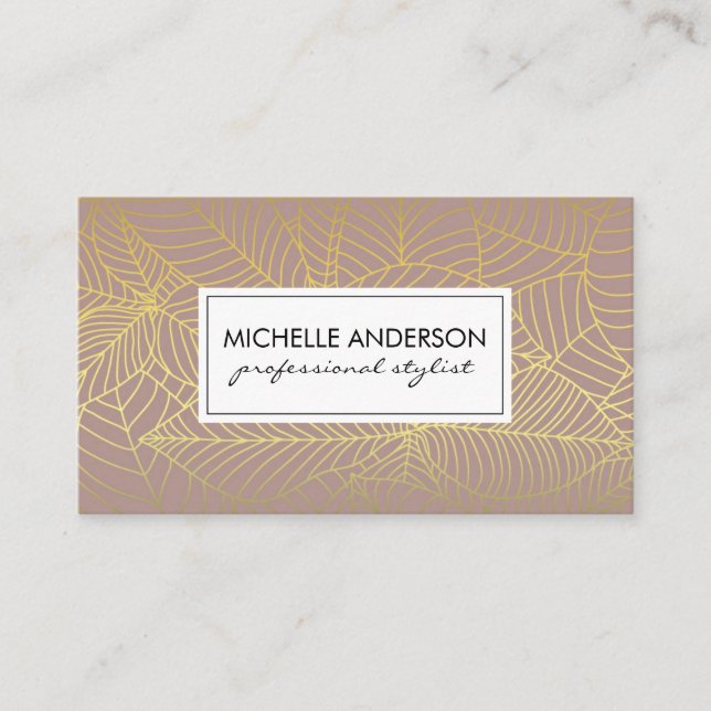 Natural Pattern Hair Stylist Appointment Card (Front)