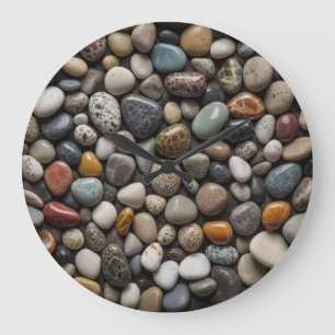Natural Pebbles Collection - Minimalist and Nature Large Clock
