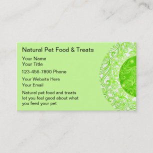 Natural Pet Food Business Cards