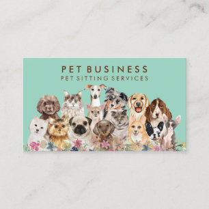 Natural Pet Grooming Shampoo Service Business Card