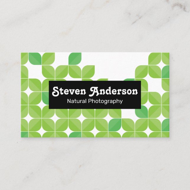 Natural Photography | Green Leaf Illustrations Business Card (Front)