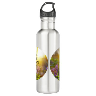 natural picture with inspiring text 710 ml water bottle